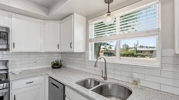 Microwave, oven, stovetop, dishwasher