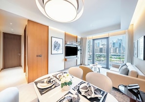 Smart TV, books - Address Opera 2BR Exclusive Burj Khalifa Views (Dubai)