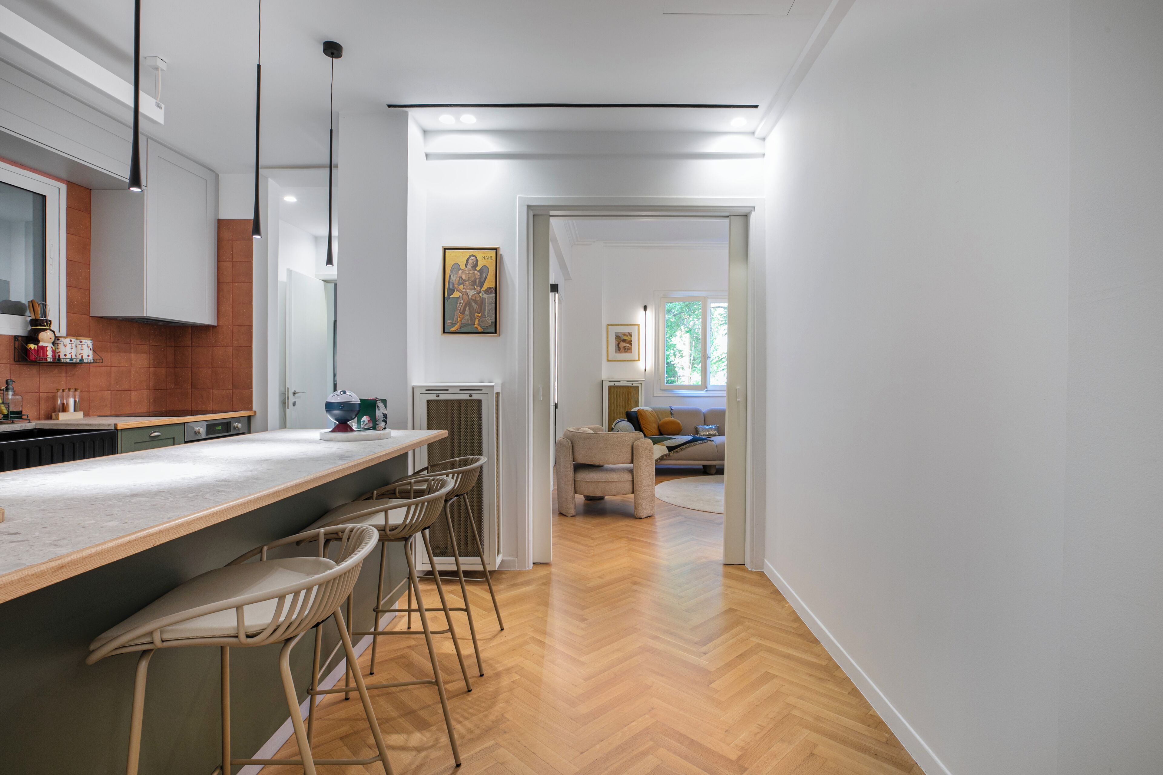Apartment, 2 Schlafzimmer, Küche, Stadtblick | Essbereich im Zimmer
