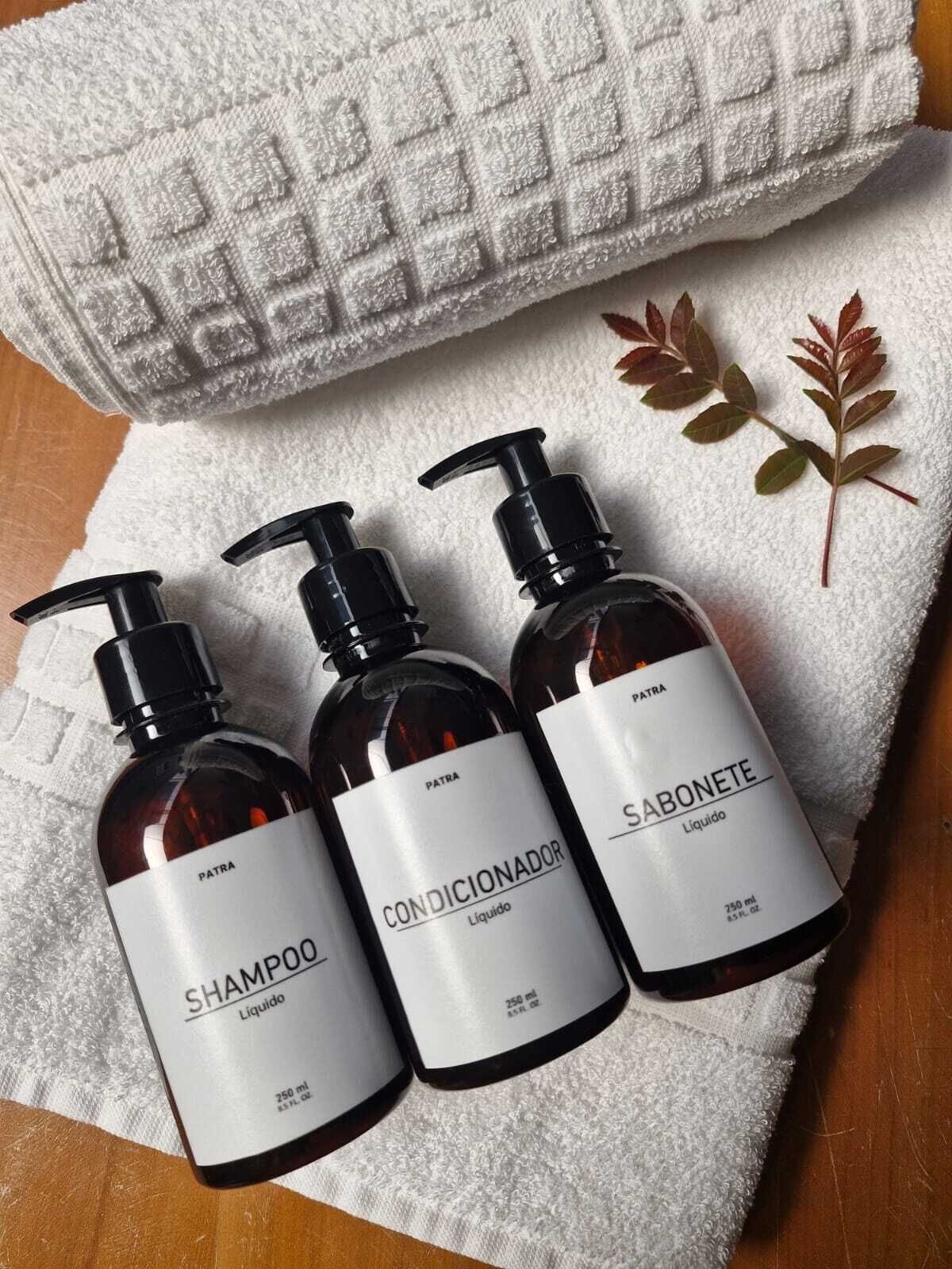 Chuveiro, secador de cabelo, toalhas de banho, sabonete