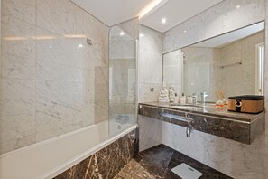 Hair dryer, towels