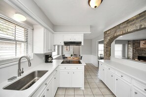 Microwave, oven, stovetop, dishwasher