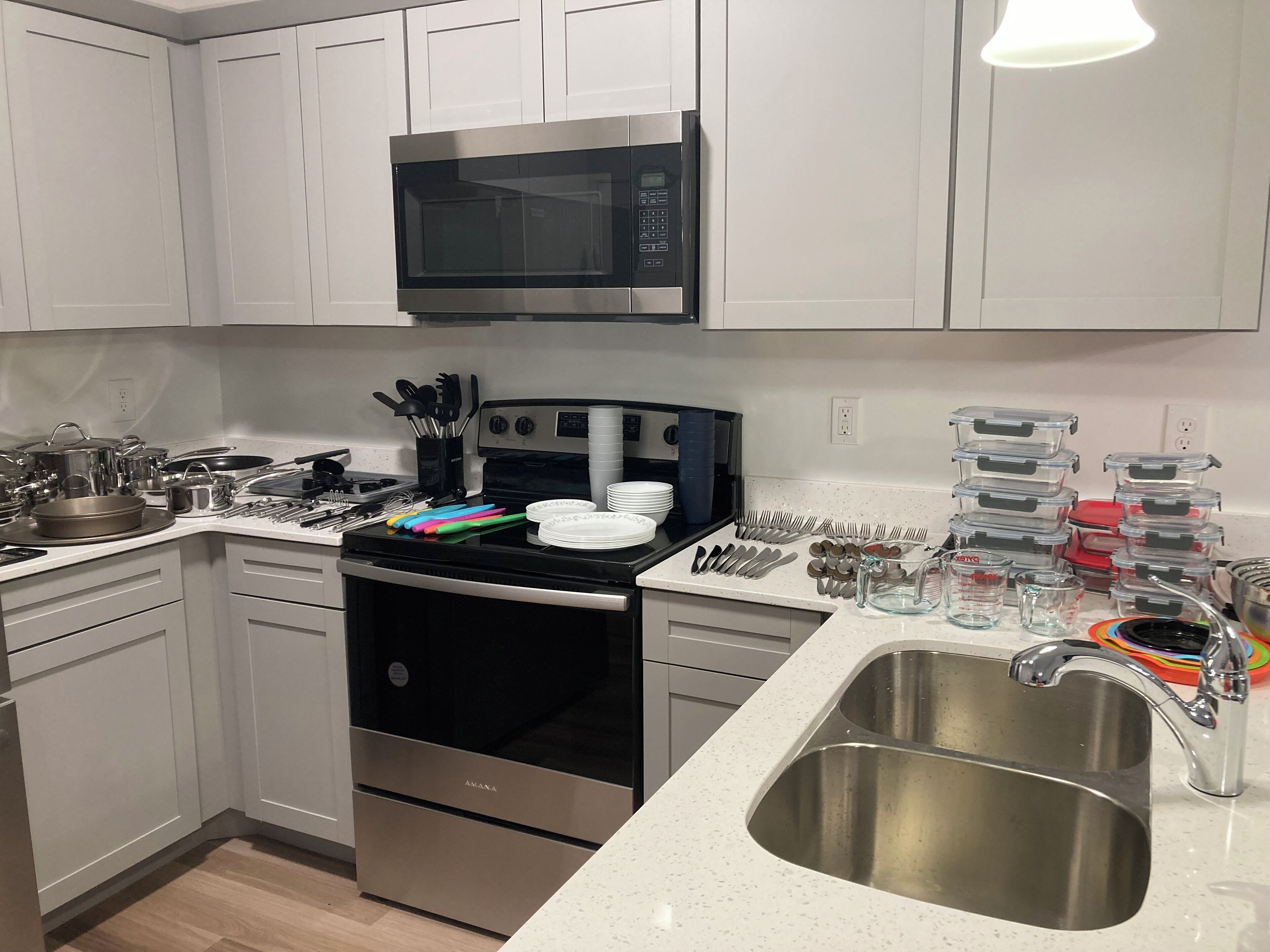 Microwave, oven, stovetop, dishwasher