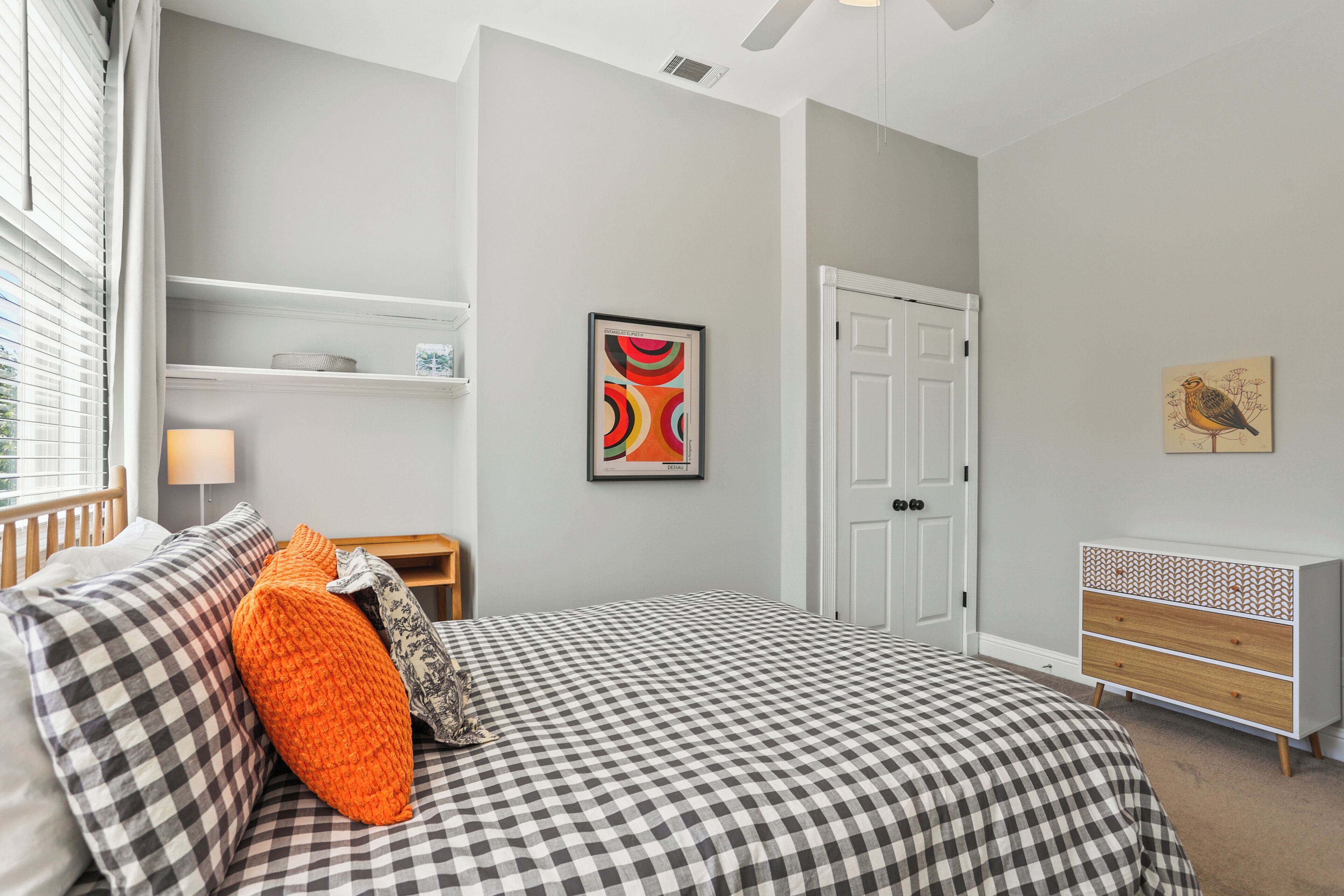 Rumah, pemandangan halaman | Tirai kedap cahaya, setrika/meja setrika, dan Wi-Fi gratis