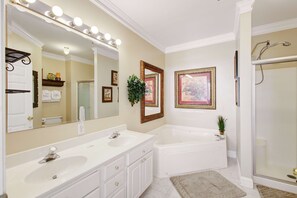 Shower, towels, shampoo - Second-level beachfront villa w/ shared pool, ocean views, & balcony (Folly Beach)