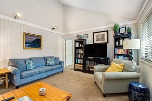 Télévision, lecteur de DVD, livres