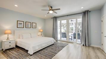 4 bedrooms, iron/ironing board, WiFi, bed sheets