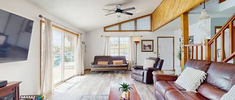 Televisión, reproductor de DVD, oficina