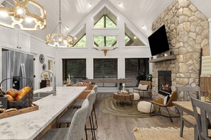 Dining - Romantic Cabin | Hot Tub · Games · Fire Pit (Broken Bow)