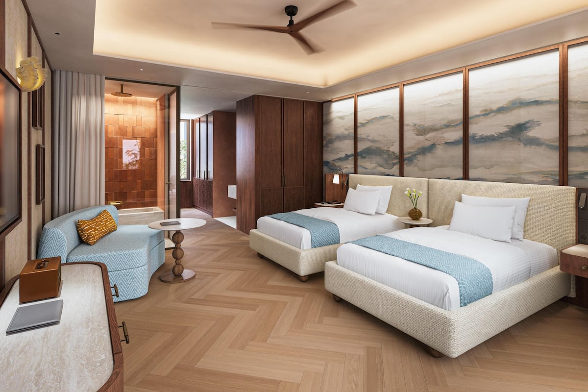 Grand Twin Room, 2 Double Beds, Sea View (Deluxe, Pool)