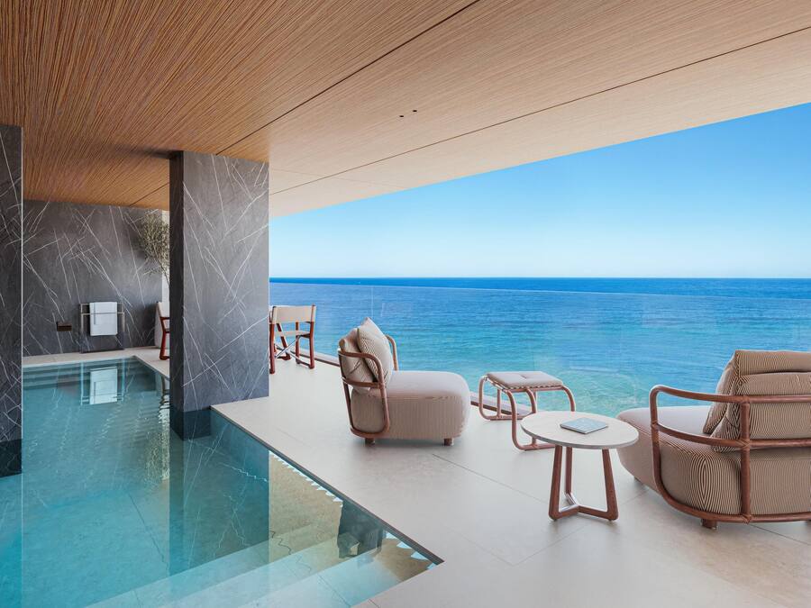 Suíte, 1 cama King e sofá-cama (Mediterranean, View, Pool) | Vista do quarto