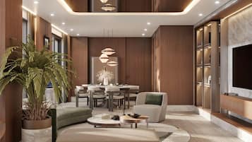 Suite, 1 trÚs grand lit, terrasse (Ambassador) | Coin séjour