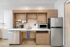 Studio, 2 Queen Beds, Accessible (Mobility & Hearing, Roll-in Shower) | Private kitchenette | Full-size fridge, microwave, coffee/tea maker, toaster - Home2 Suites by Hilton Ontario Airport (Ontario)