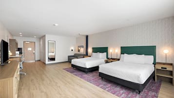 In-room safe, desk, laptop workspace, blackout drapes