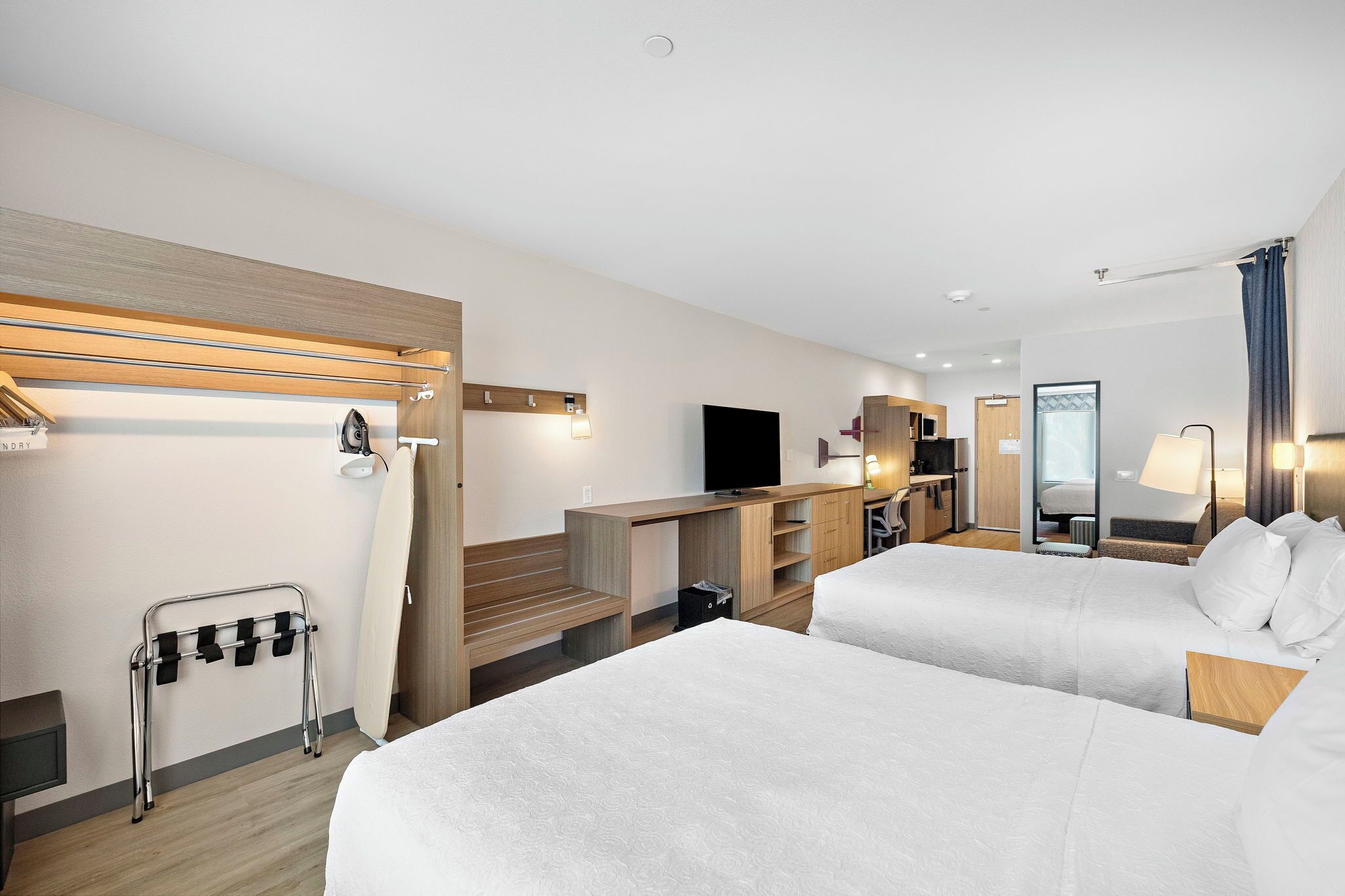 In-room safe, desk, laptop workspace, blackout drapes