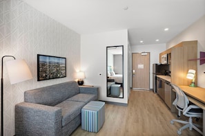 In-room safe, desk, laptop workspace, blackout drapes - Home2 Suites by Hilton Ontario Airport (Ontario)