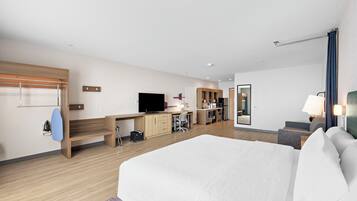 In-room safe, desk, laptop workspace, blackout drapes