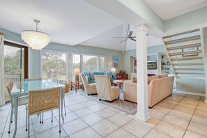 Interior - Villa with screened porch & ocean views - just across the street from the beach (Seabrook Island)