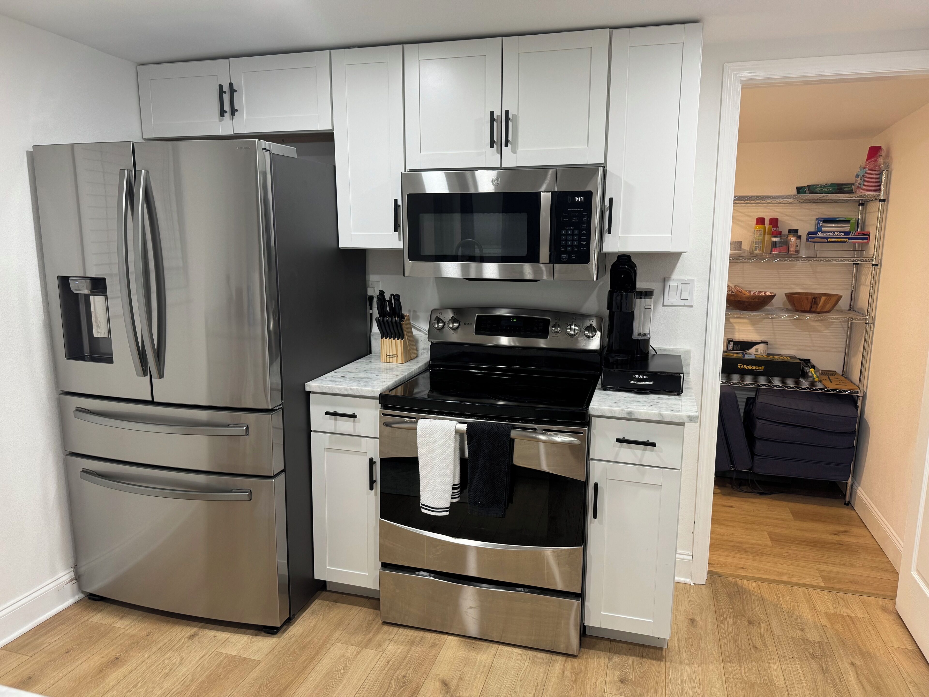 Microwave, oven, stovetop