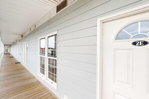 Exterior detail - Second-level abode w/ ocean views, private balcony, shared pool (Folly Beach)