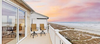 Dog-friendly penthouse with oceanfront balcony - steps to Folly Beach Pier
