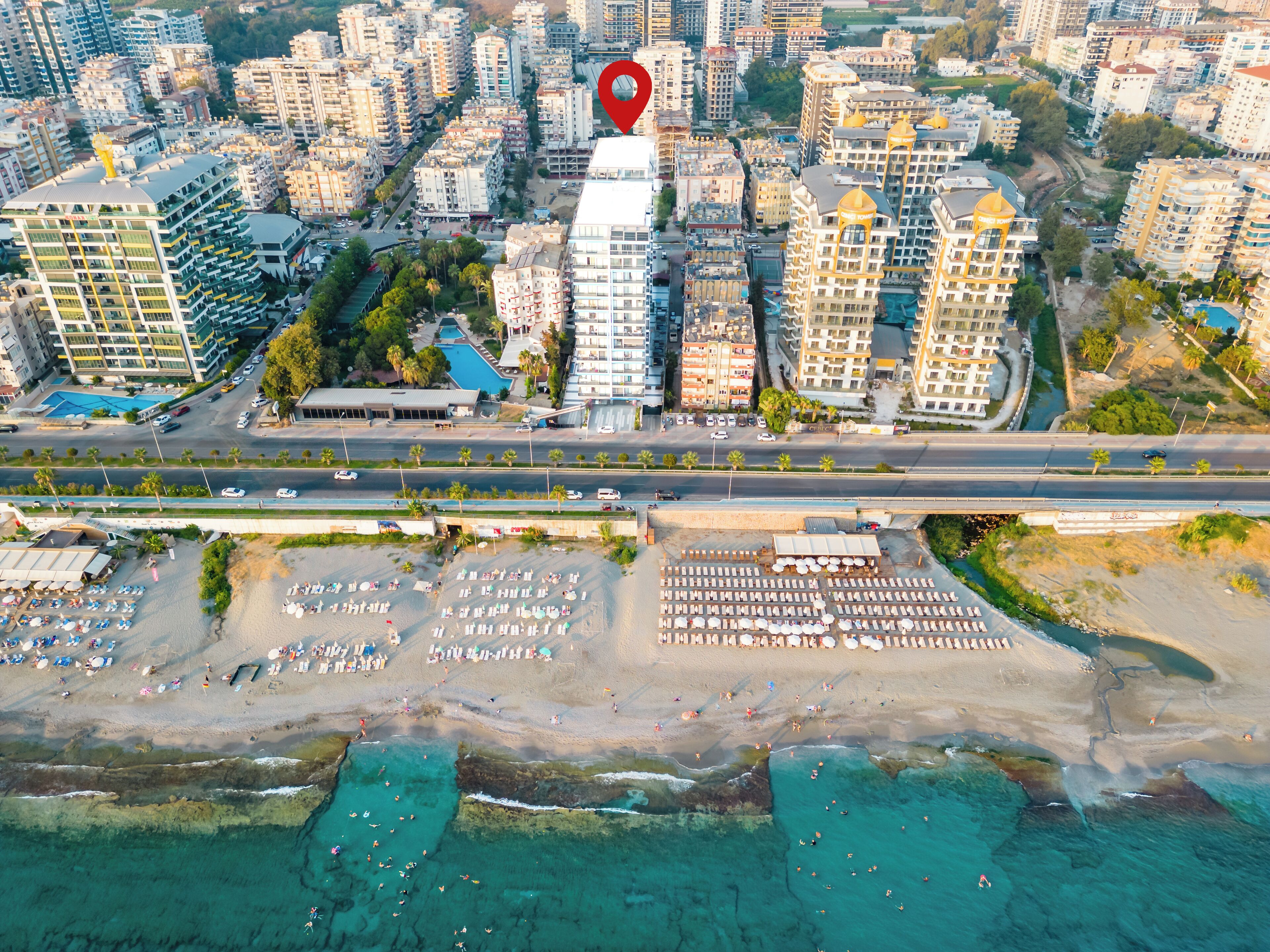 Unique location directly on the Coastline of the Mediterranean Sea