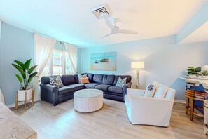 TV, offices - Two-story condo near beach with on-site pool & screened deck (Isle of Palms)