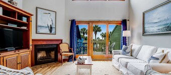 Three-story ocean-view villa with pool, balcony, charcoal grill, & central AC