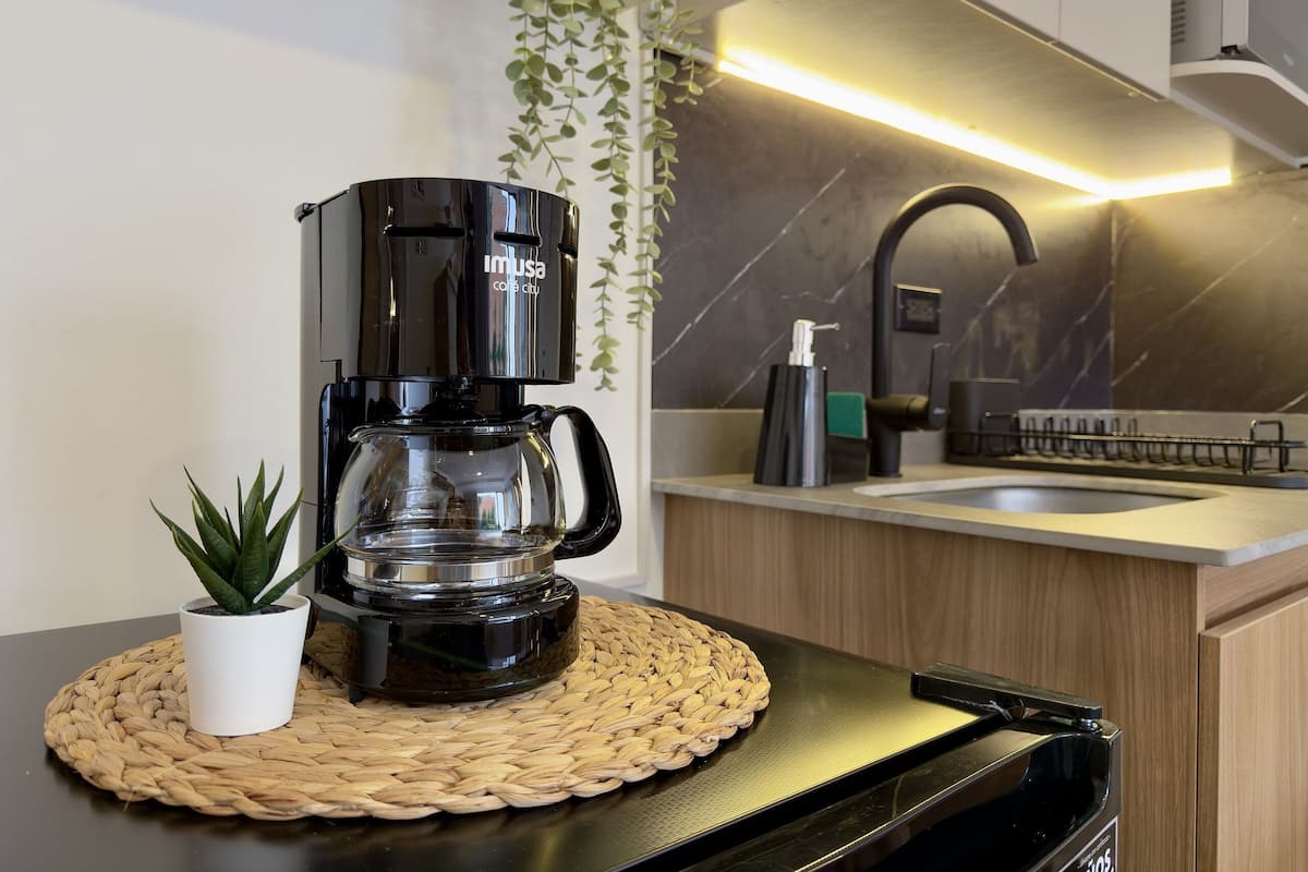 Classic-lejlighed | Privat køkken | Minikøleskab, mikrobølgeovn, kogeplade, opvaskemaskine