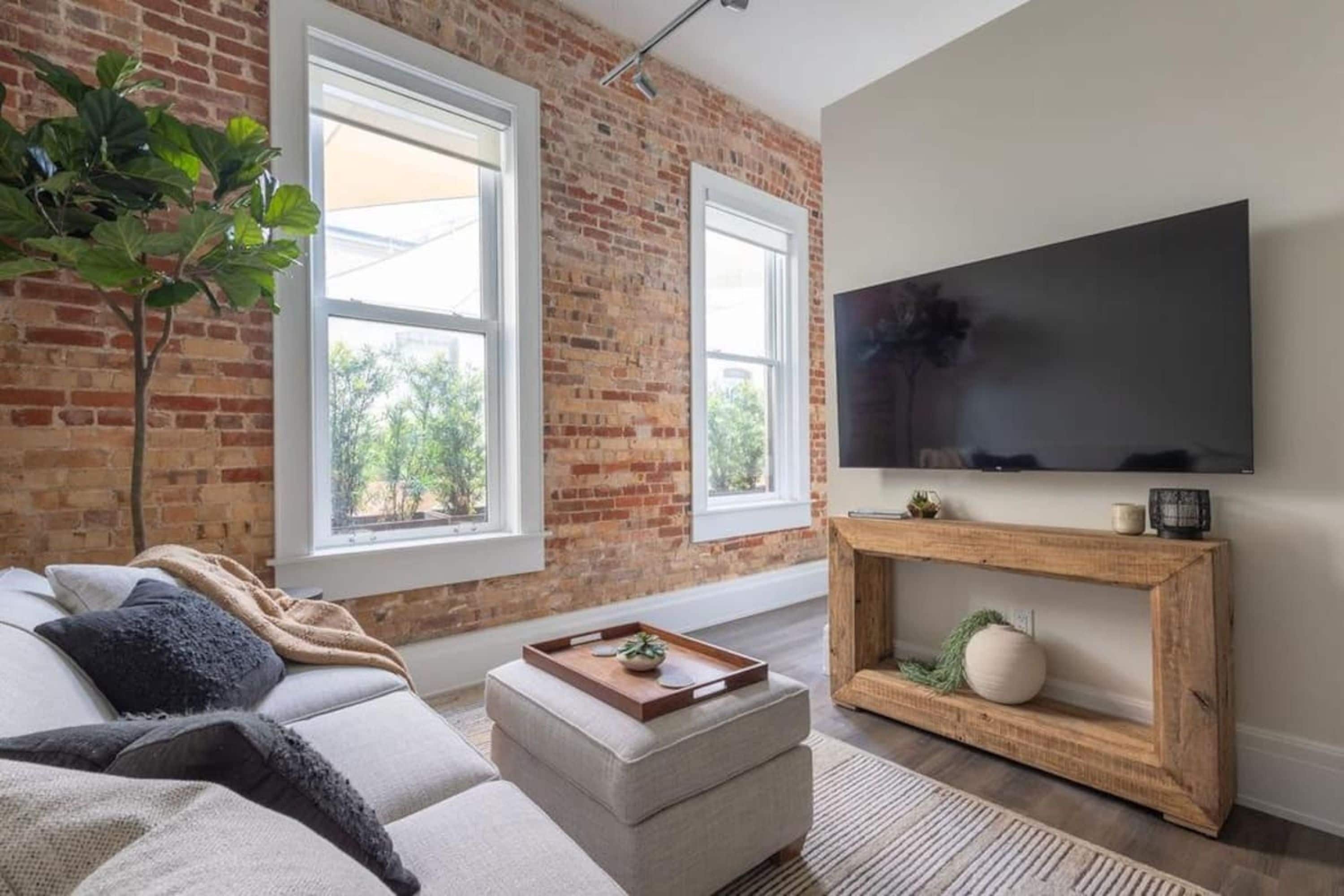 特色开间, 1 张大床, 厨房, 庭院景观 | 起居区