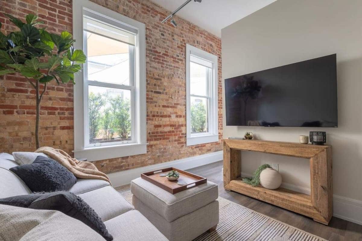 Studio Signature - 1 queensize-säng - kök - utsikt mot innergården | Vardagsrum