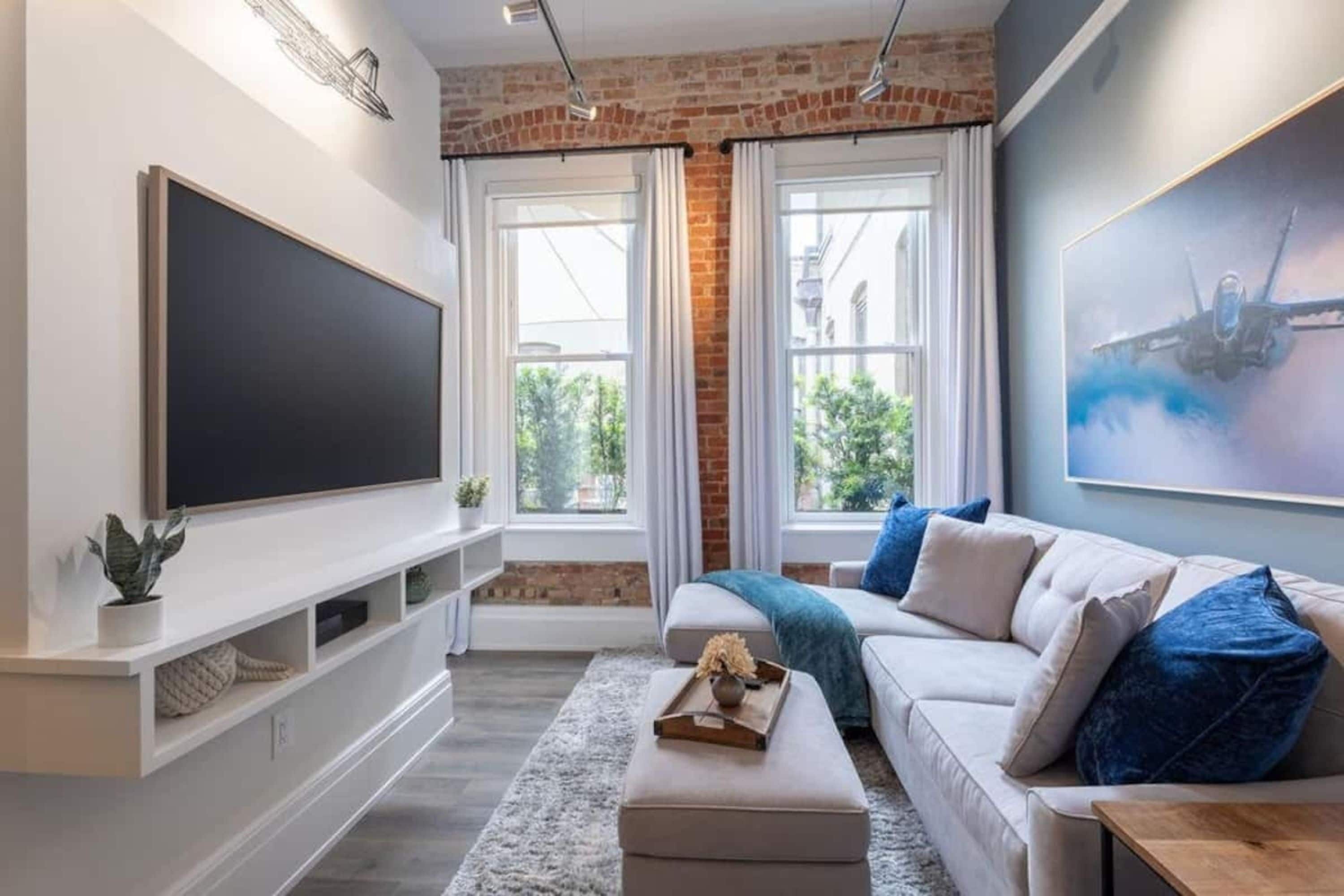 特色开间, 1 张大床, 厨房, 庭院景观 | 起居区