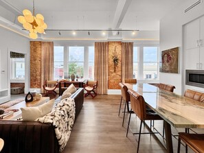 Signature Condo, 2 Bedrooms, Kitchen, City View | Living room | 40-inch Smart TV with digital channels - The Brent Lofts (Pensacola)