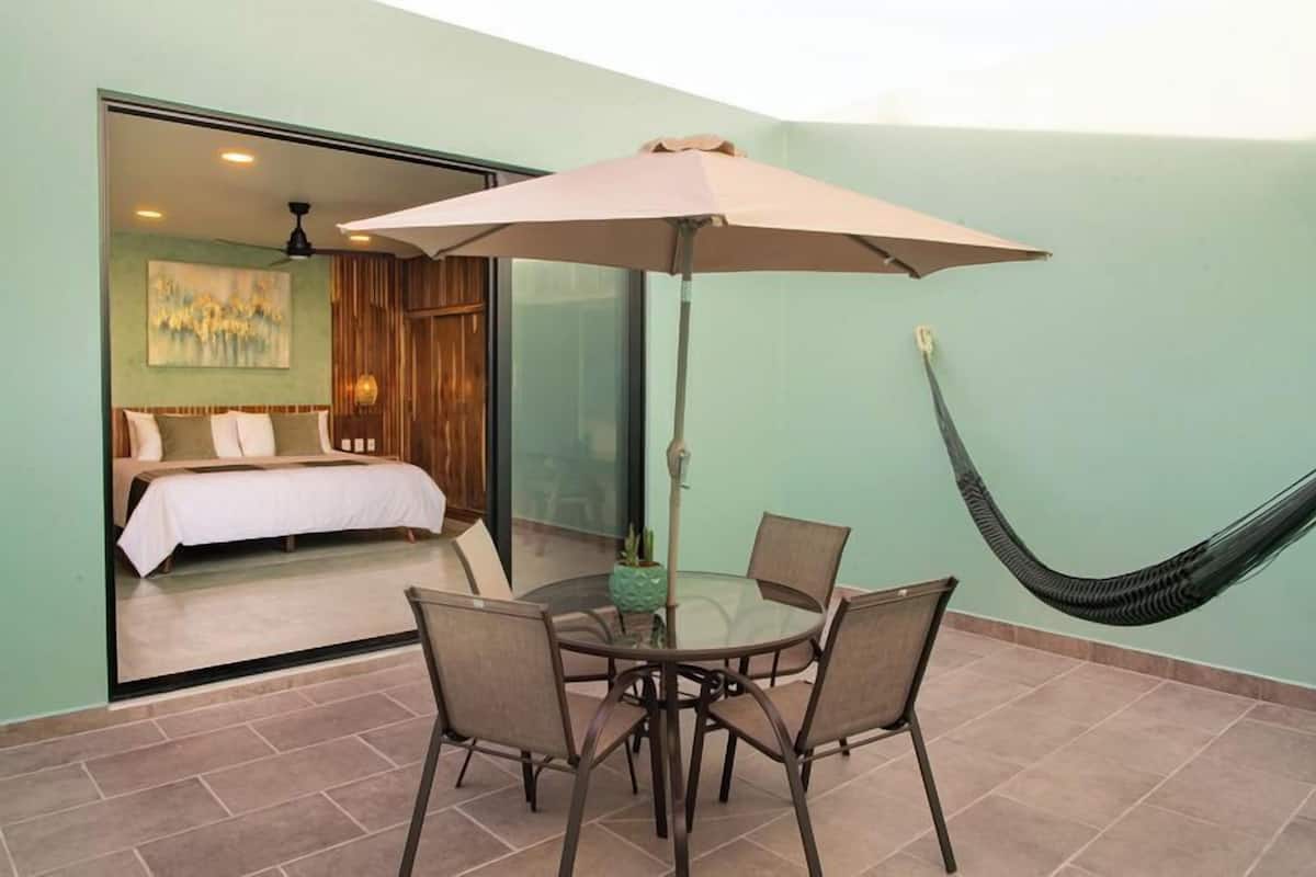 Senior Suite, 1 King Bed with Sofa bed, Terrace | Minibar, in-room safe, desk, laptop workspace