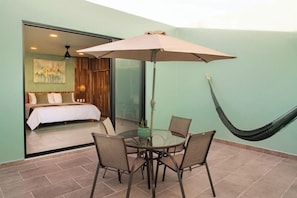 Senior Suite, 1 King Bed with Sofa bed, Terrace | Minibar, in-room safe, desk, laptop workspace