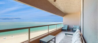 12th floor beachfront condo with balcony heated pool gym pool spa and tennis