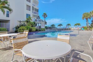 Pool - 5th floor condo with pool and Gulf views private balcony heated outdoor pool (Indian Shores)