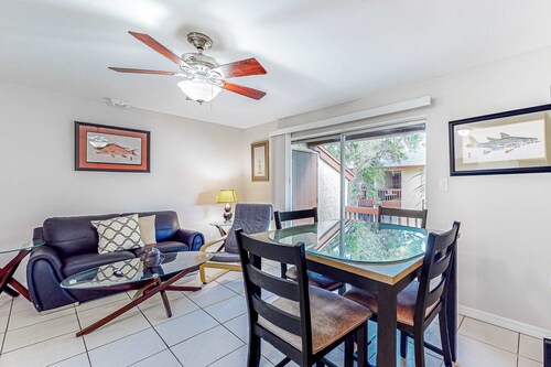 Centrally located condo with heated pool balcony washer dryer and central AC