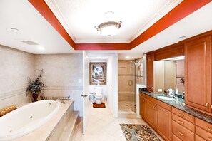 Shower, hair dryer, towels, shampoo - Beachfront condo w Gulf views balcony washer dryer central AC shared pools (Redington Beach)