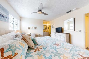 2 bedrooms, iron/ironing board, travel cot, WiFi