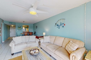 TV, DVD player, offices