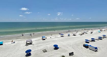 Renovated beachfront condo with pool, amazing Gulf views & washer/dryer