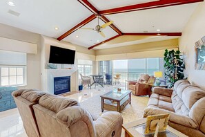 TV, fireplace, stereo, offices