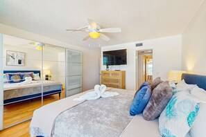 2 bedrooms, iron/ironing board, WiFi, bed sheets