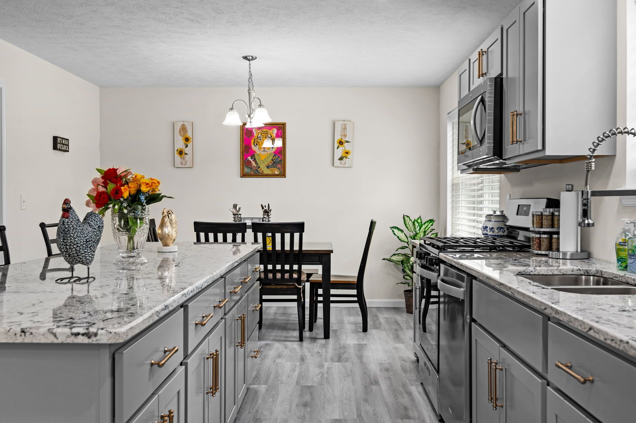 Microwave, oven, stovetop, dishwasher