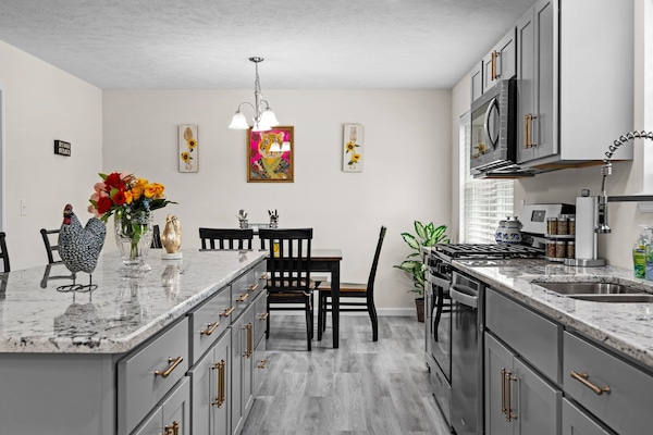 Microwave, oven, stovetop, dishwasher
