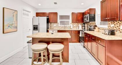 Dog friendly tropical stay with a private pool grill game tables and central AC