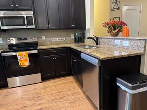 Microwave, oven, stovetop, dishwasher