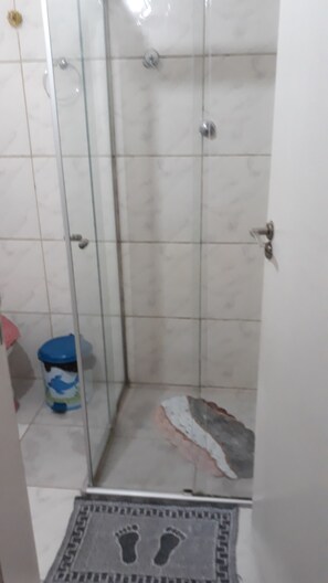 Shower, soap, toilet paper