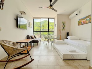 Apartment, 1 bedroom, balcony 1106VI | Living room - Apartasuites Vita 945 - By Bedviajes (Santa Marta)